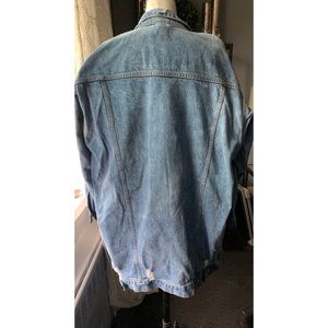 Long Denim Distressed Jacket